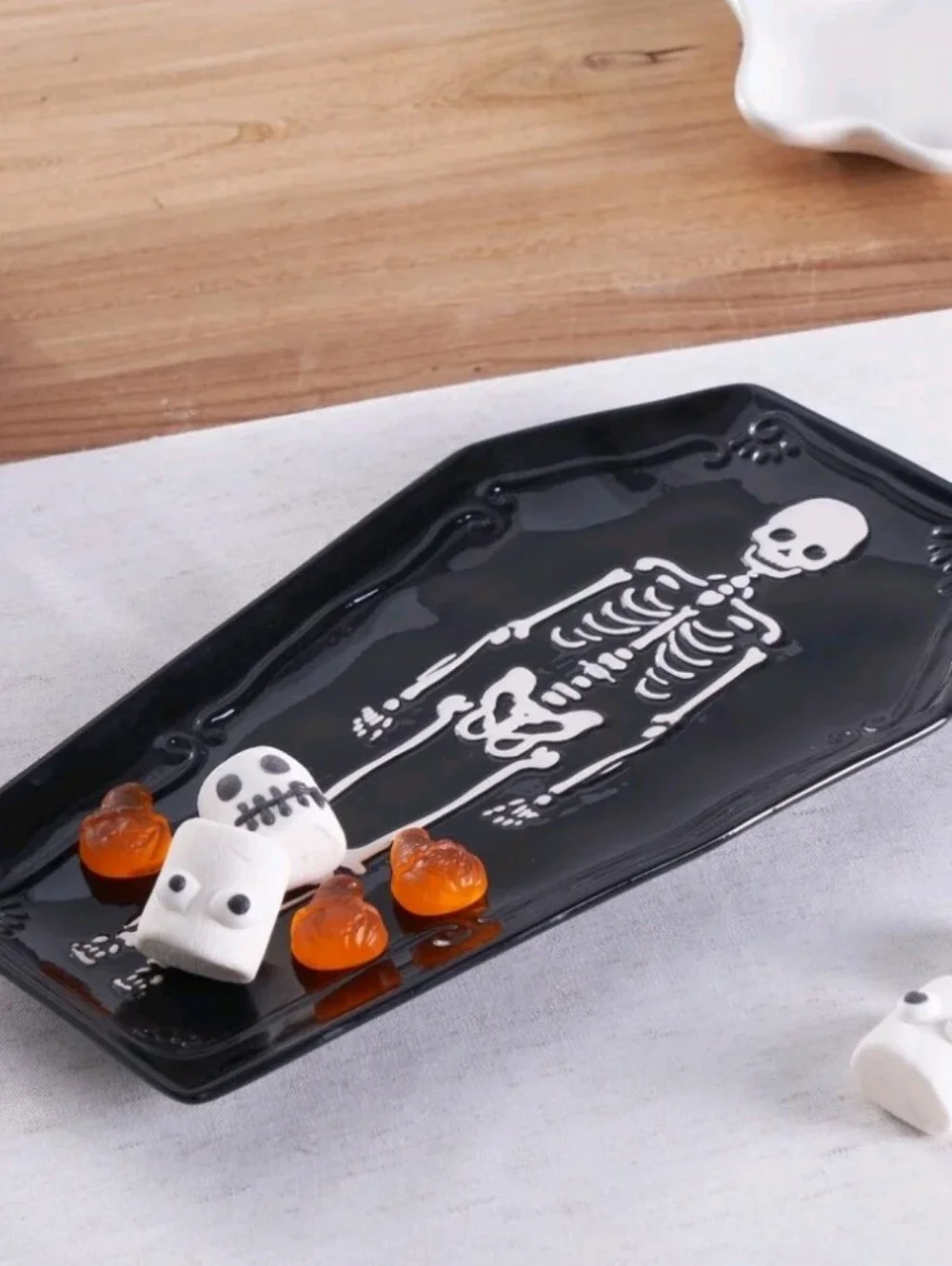Skeleton Figural Ceramic Tray
